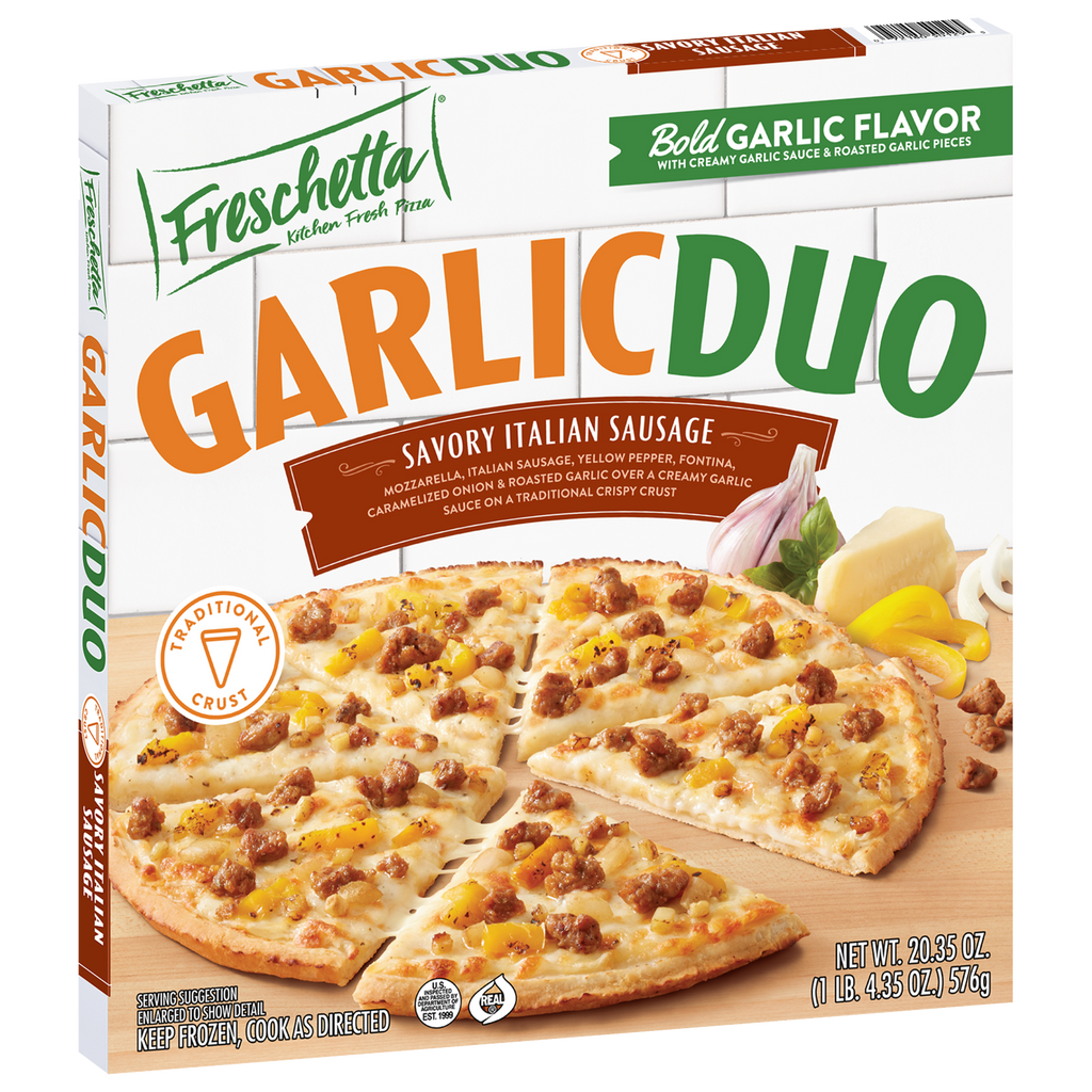 FRESCHETTA® Garlic Duo Sausage Frozen Pizza