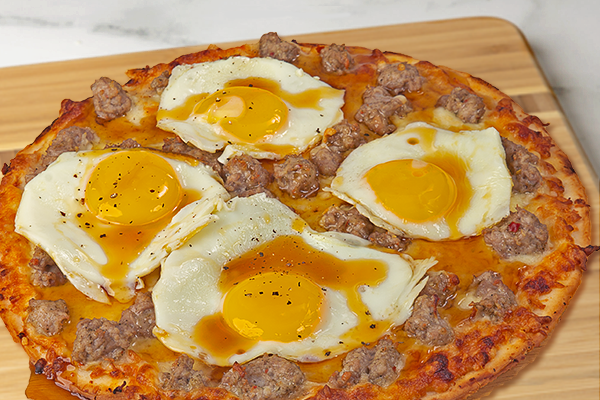 Breakfast Pizza - Maple Sausage and Egg