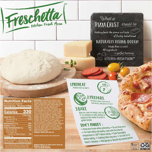 FRESCHETTA® Naturally Rising Crust Pepperoni Pizza Back Panel