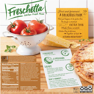 FRESCHETTA® Gluten Free Four Cheese Pizza - 2 Pack Back Panel